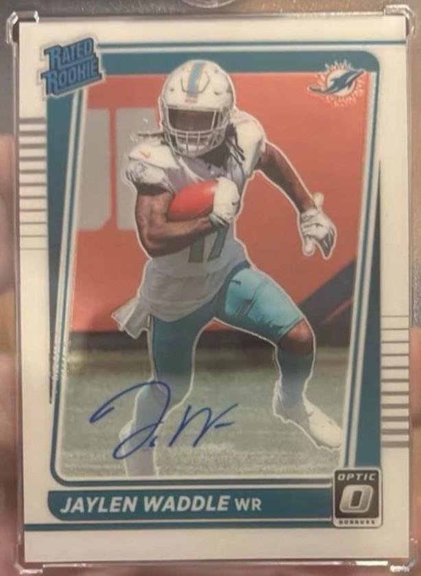 2021 Panini Donruss Optic - Rated Rookie Jaylen Waddle #208 Autographs /150 