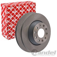 2X febi Bremsscheiben Ø282Mm Hinten Passend FÜR Audi A3 Q3 Seat Alhambra Altea