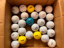 25 ASSORTED HIGH QUALITY BRAND GOLF BALLS NEAR MINT/4A/AAAA CONDITION FREE TEES 