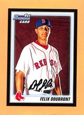 2010 Bowman Chrome Prospects Black #BP102 Felix Doubront Boston Red Sox