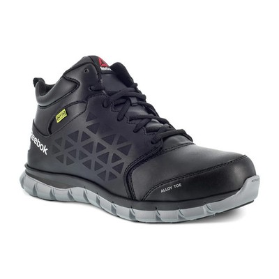 Reebok Work Men's Sublite Cushion Alloy Toe Work Boot Met Guard Black - 4 Wide