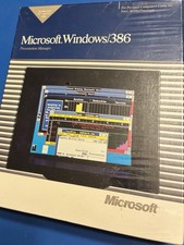 Microsoft Windows 386 v2.3 OS NIB retail box sealed 3.5 5.25 Disks VERY RARE