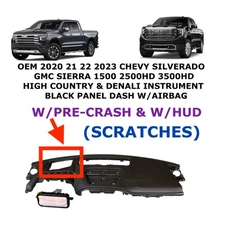 2020-2023 Chevy Silverado Sierra 1500-3500HD instrument panel W/PRE-CRASH & HUD