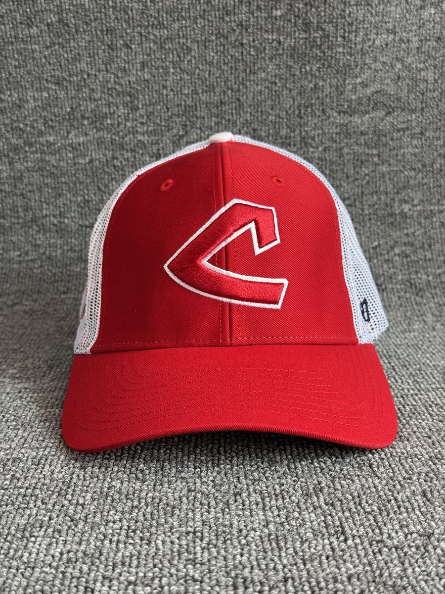 47 Brand Cleveland Guardians Trucker Snapback Red White One Size Hat
