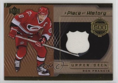 2003-04 Upper Deck A Piece of History 500 Goal Club Ron Francis #500-RF HOF 1o1v