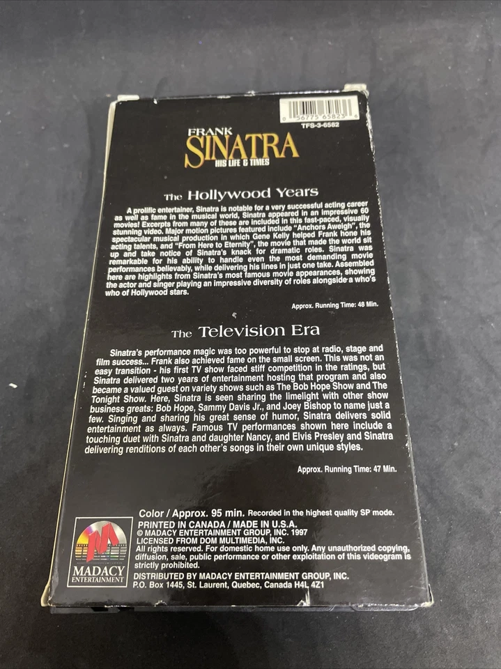 FRANK SINATRA His Life & Times-Hollywood Years & TV Era-2 VHS  Collection - Image 2 of 3