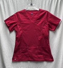 Maevn Red Size Small Scrub Top Style 1102