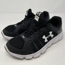 Under Armour Youth Size 4 Micro G Assert 6 Black/White Running Shoes 1266316-001