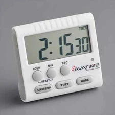 AvaTime Digital Dual Event 24 Hour Kitchen Timer with Clock