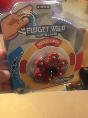 FIDGET WILD PREMIUM SPINNER HEXA SPIN SUPER NOVA SINGLE Red Spinner D52!
