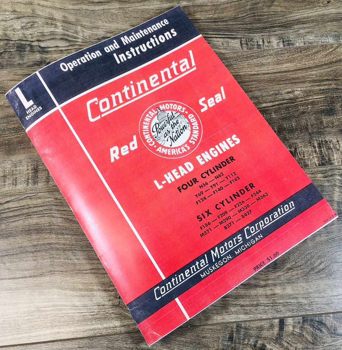Continental L-Head Engines F186 F206 F226 F244 Operators Manual