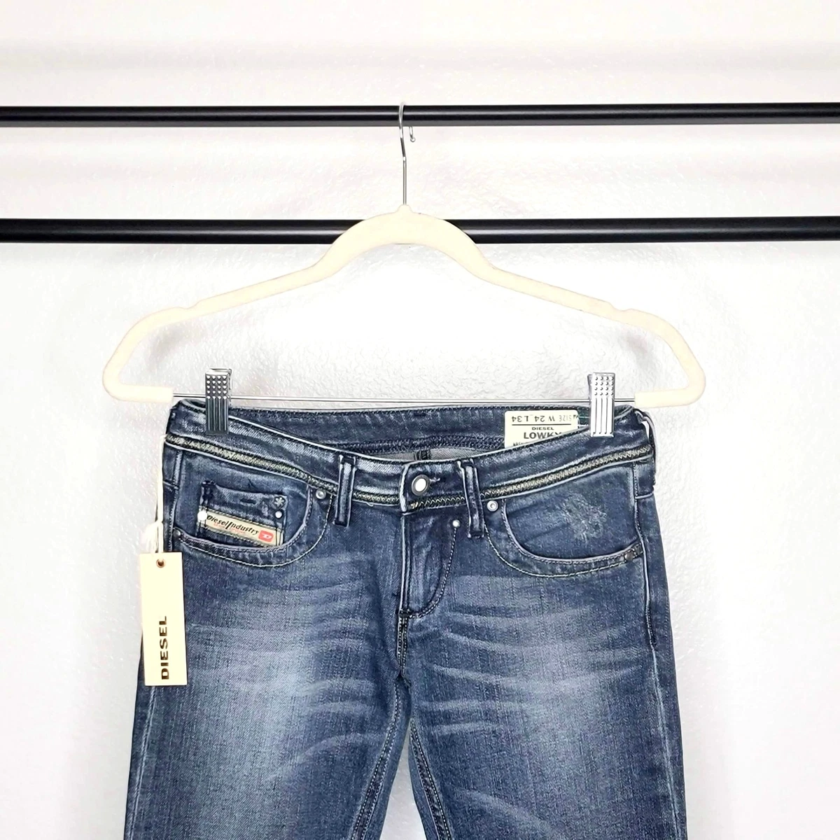 Diesel NWT Made in Italy Lowky Skinny Stretch Jeans Size 24 x 34