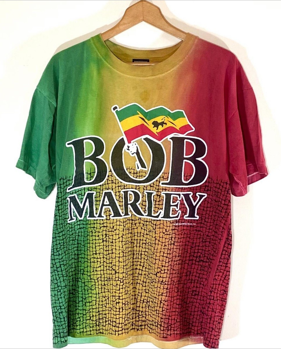 90s BobMarley anniversary tshirt tie-die