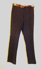 Boys Navy Blue Dress Pants Size Tag Missing Comes with the Belt Waist 26"