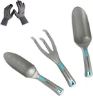 GOODSMANN Garden Tool Set, Die-Cast Aluminum Hand Shovel Cultivator Transplanter