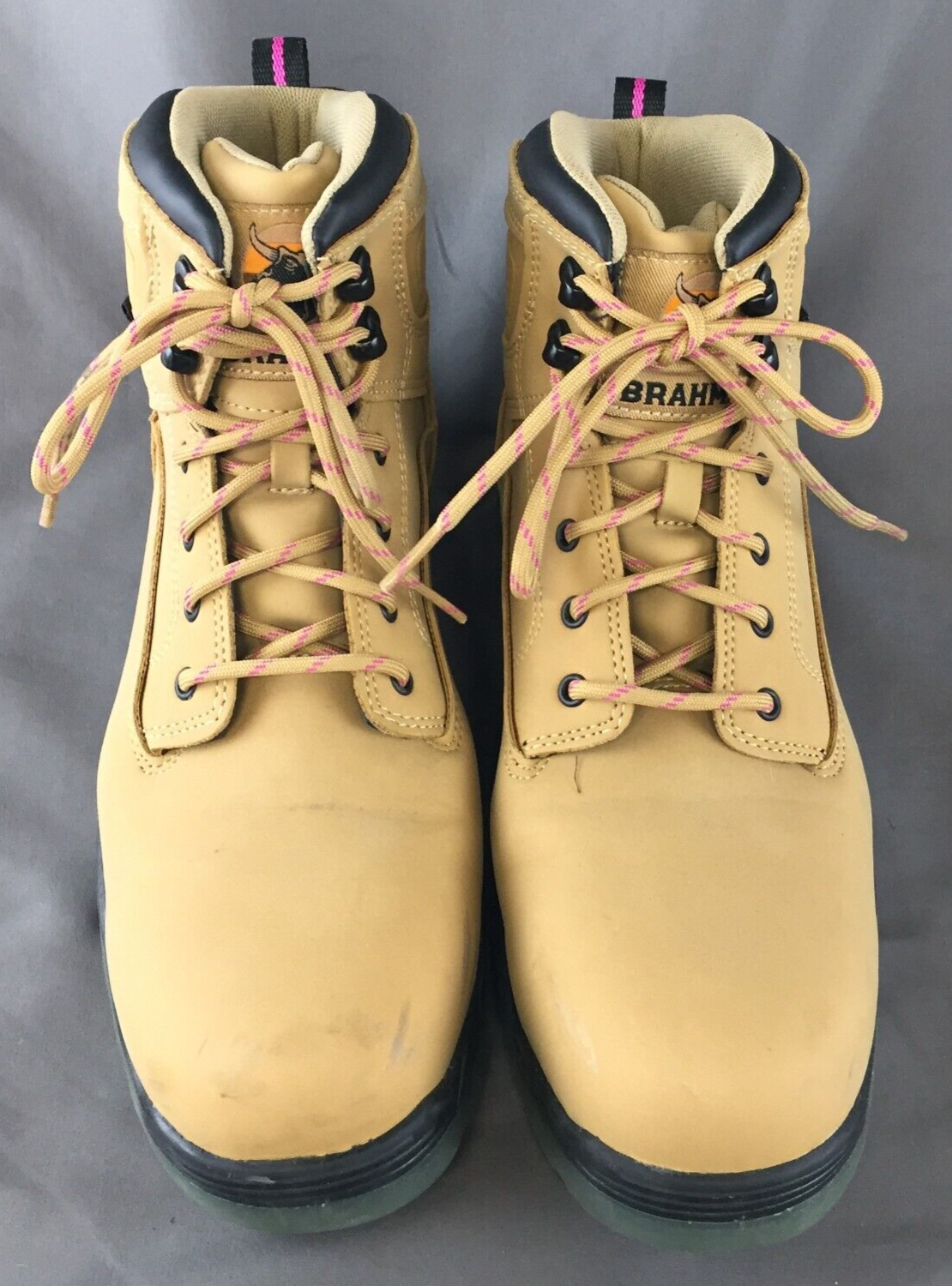 Brahma Steel Toe Slip Resistant Work Boots Brown/Tan Women's Size 11