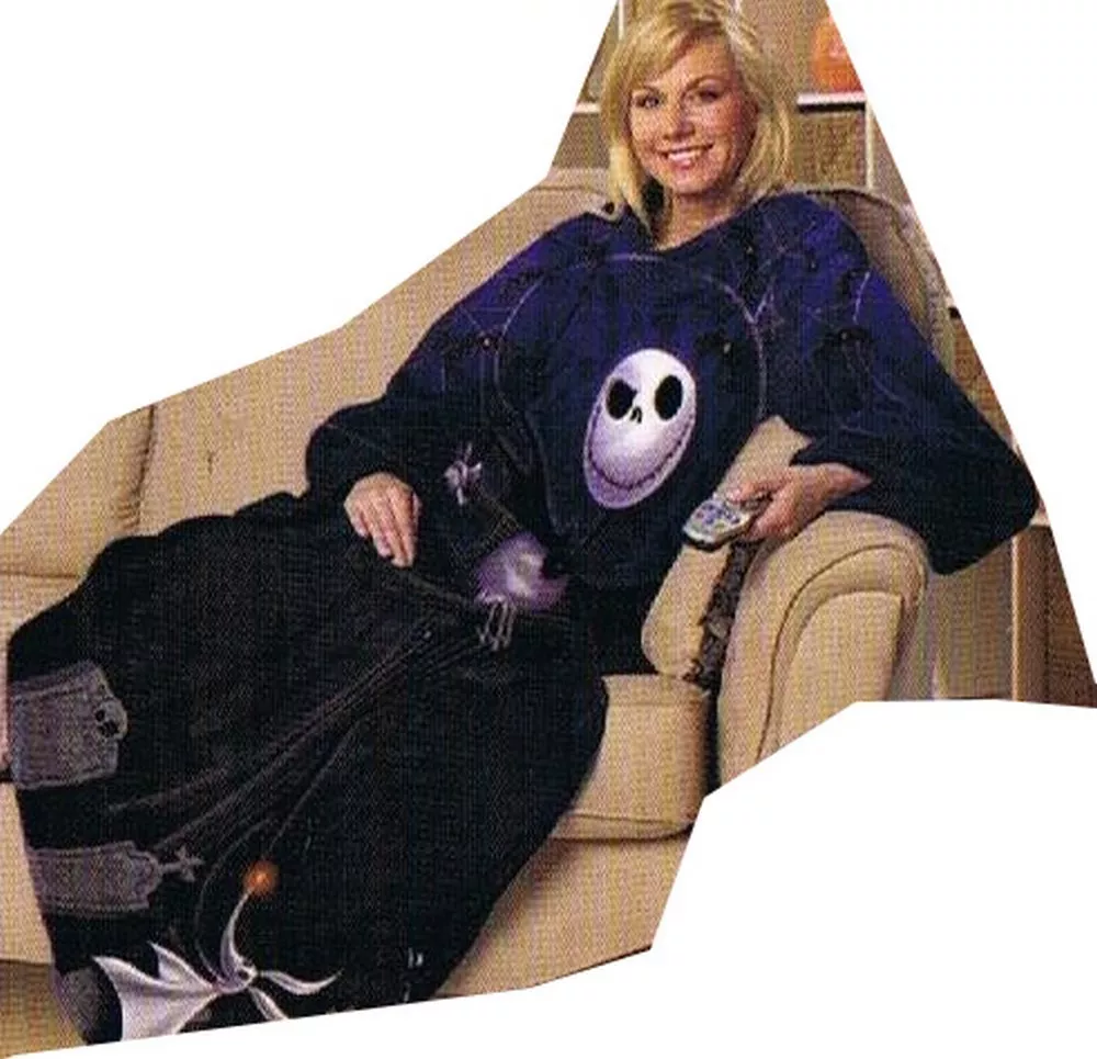 The Nightmare Before Christmas Comfy Blanket with Sleeves Jack