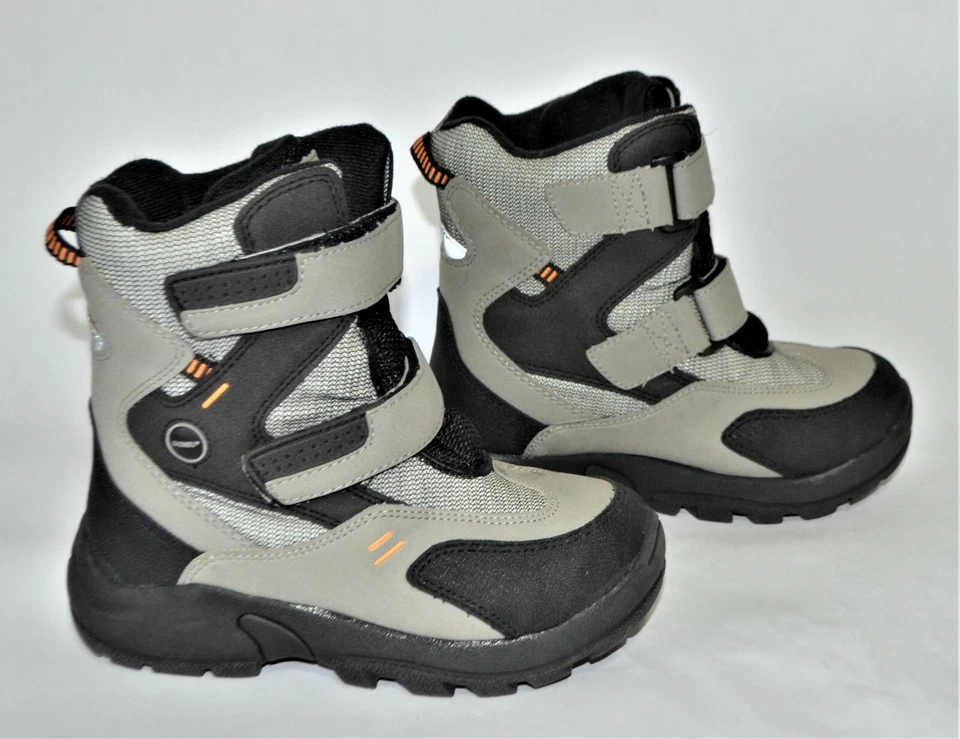 Khombu Todder Kids Snow Boots Size 1 M Gray Black Hook N Loop Model Board - Image 4 of 4