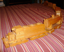 Hand Made 7 Piece Wooden Train Set