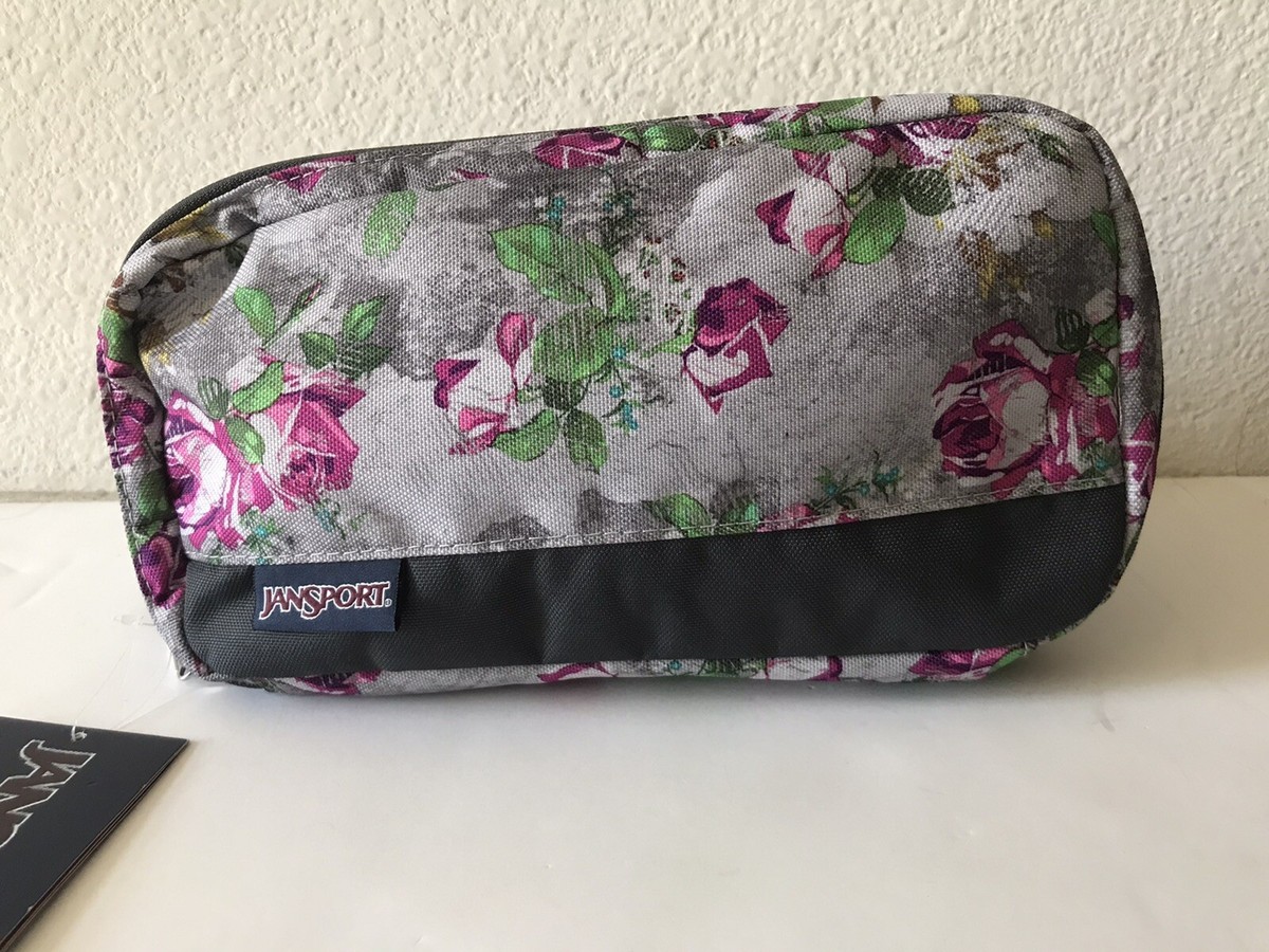 Digital Jansport Pencil Pouch JANSPORT CONCRETE/MULTI FLORAL PIXEL