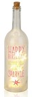 BRUBAKER LED Glass Wine Bottle Lights Happy Birthday Decor Party Supply Gift