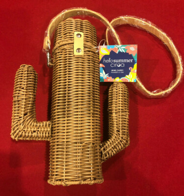 CIROA CACTUS WINE CADDY RESIN WICKER