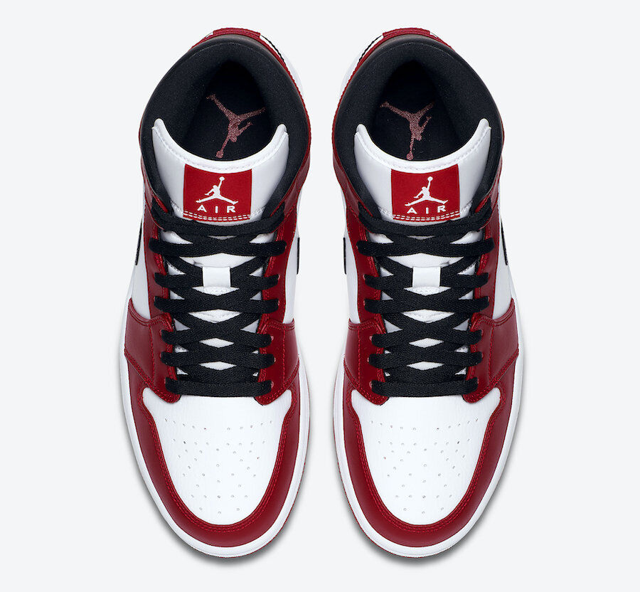 Nike Air Jordan 1 Mid Chicago White Red Black 554275-173 Nike Air Jordan 1 Mid Chicago White Red Black 554275-173
