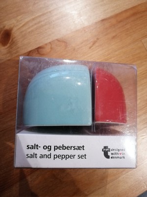 Tiger Stores Flying Copenhagen blau/rot Salz- & Pfefferstreuer - brandneu im Karton