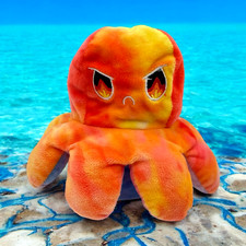 TEETURTLE REVERSIBLE OCTOPUS PLUSH Toy Rage ANGRY  SAD Mood Emotional Sensory
