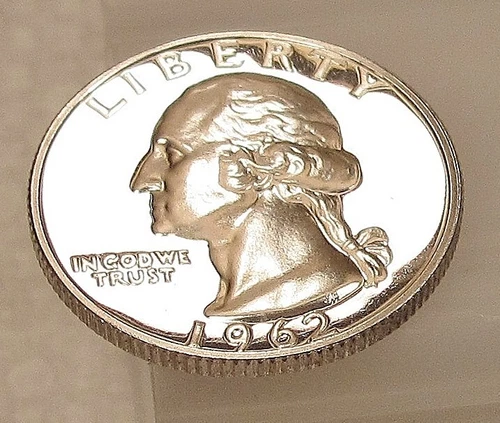 1962 Gem CAMEO Proof Quarter 90%   Blazing EYE CANDY  #506 ~13