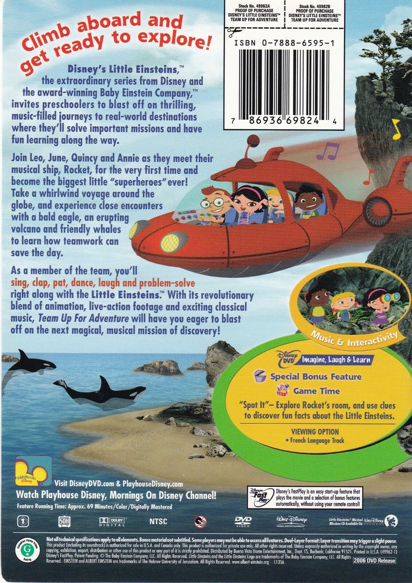 Little Einsteins - Team Up For Adventure (DVD, 2006) 786936698244