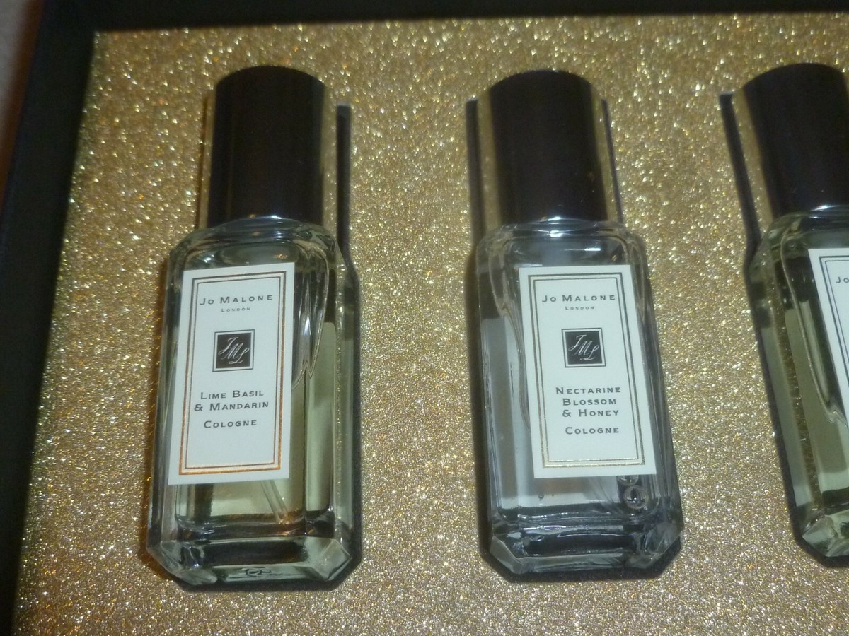NEW BOXED JO MALONE COLOGNE COLLECTION 5 PIECE SET LIME BASIL WOOD