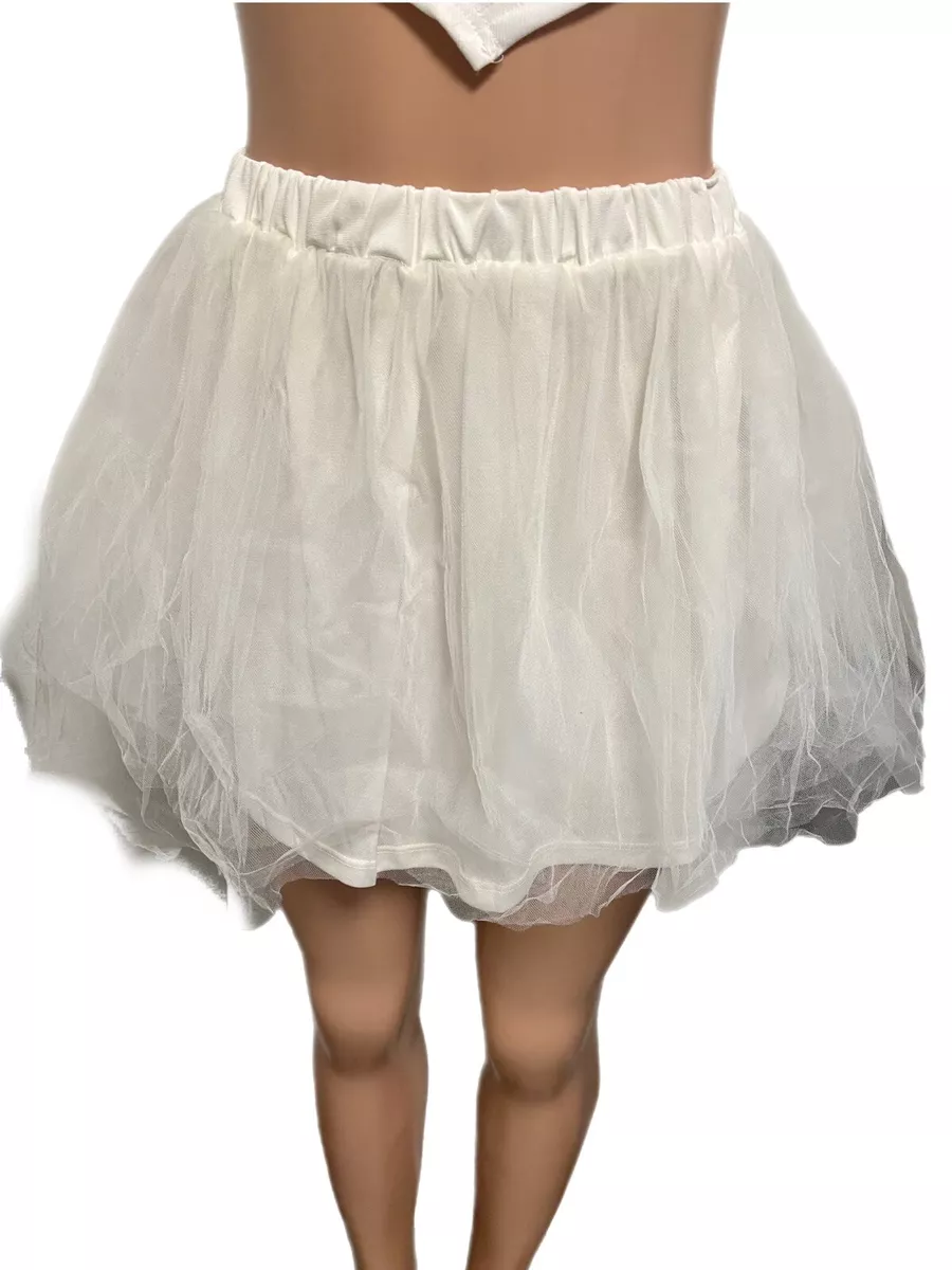 White tutu mini skirt sales