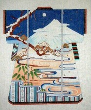 MZC Oriental Kimono by Sophia Designs HP Hand Painted Needlepoint Canvas