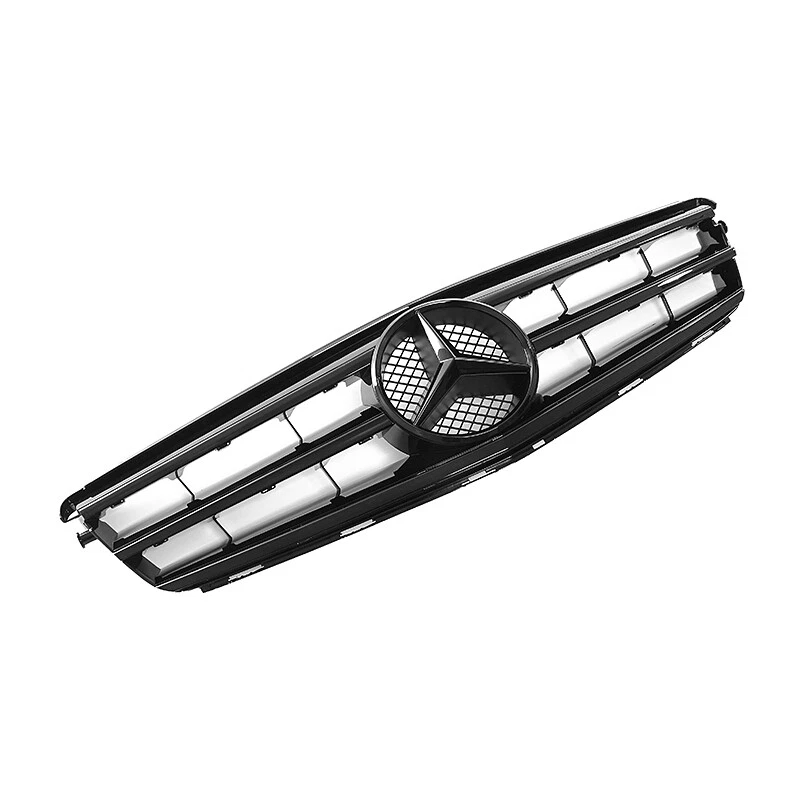Black Sport Grill w/Emblem For 2008-2014 Mercedes Benz W204 C300 C350 Grille Foto 3 de 4