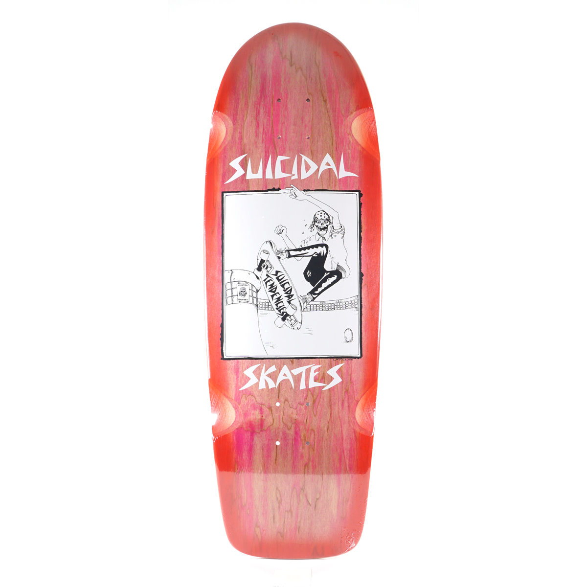Suicidal Skates 70s Rider Shape Pool Skater Red Fade OG Shape