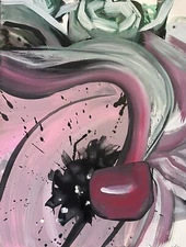 Abstract Mixed Media Painting On Paper 18 x 24” Contemporary Artwork