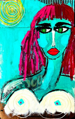 ships free COLORFUL 24 NEW 2024 PORTRAIT PAINTINGS original SWARTZMILLER DNA ART