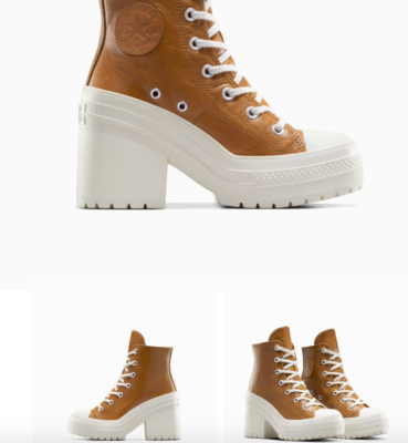 NEW Women's CONVERSE Chuck 70 De Luxe Heel Leather A12866C Shoes