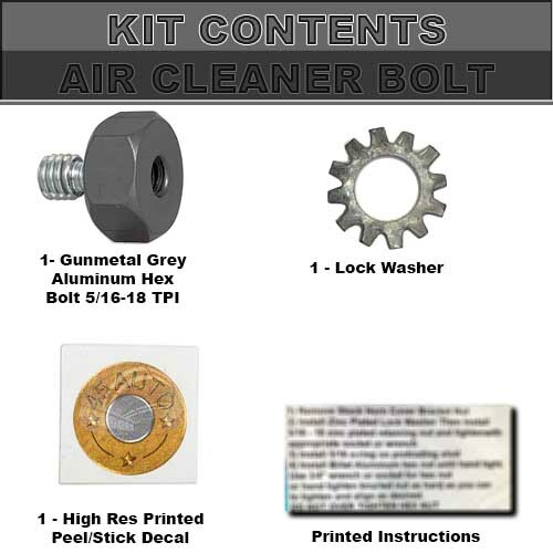 Grey Hex Billet Air Cleaner Cover Bolt For Harley 45 AUTO Bullet