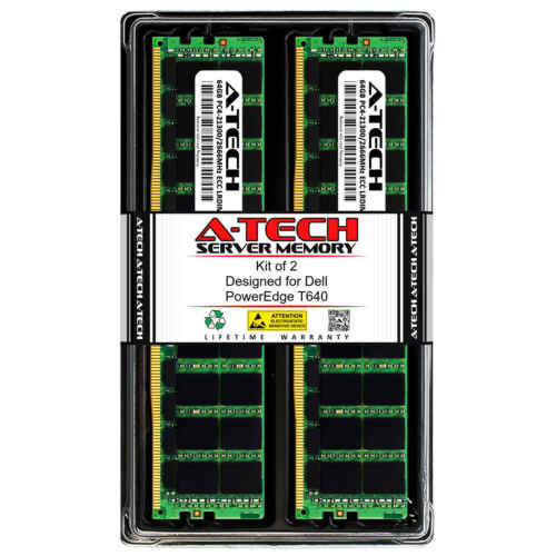 128GB 2x 64GB PC4-2666 LRDIMM Dell PowerEdge M830 R630 T630 M640 T640 Memory RAM - Picture 2 of 2