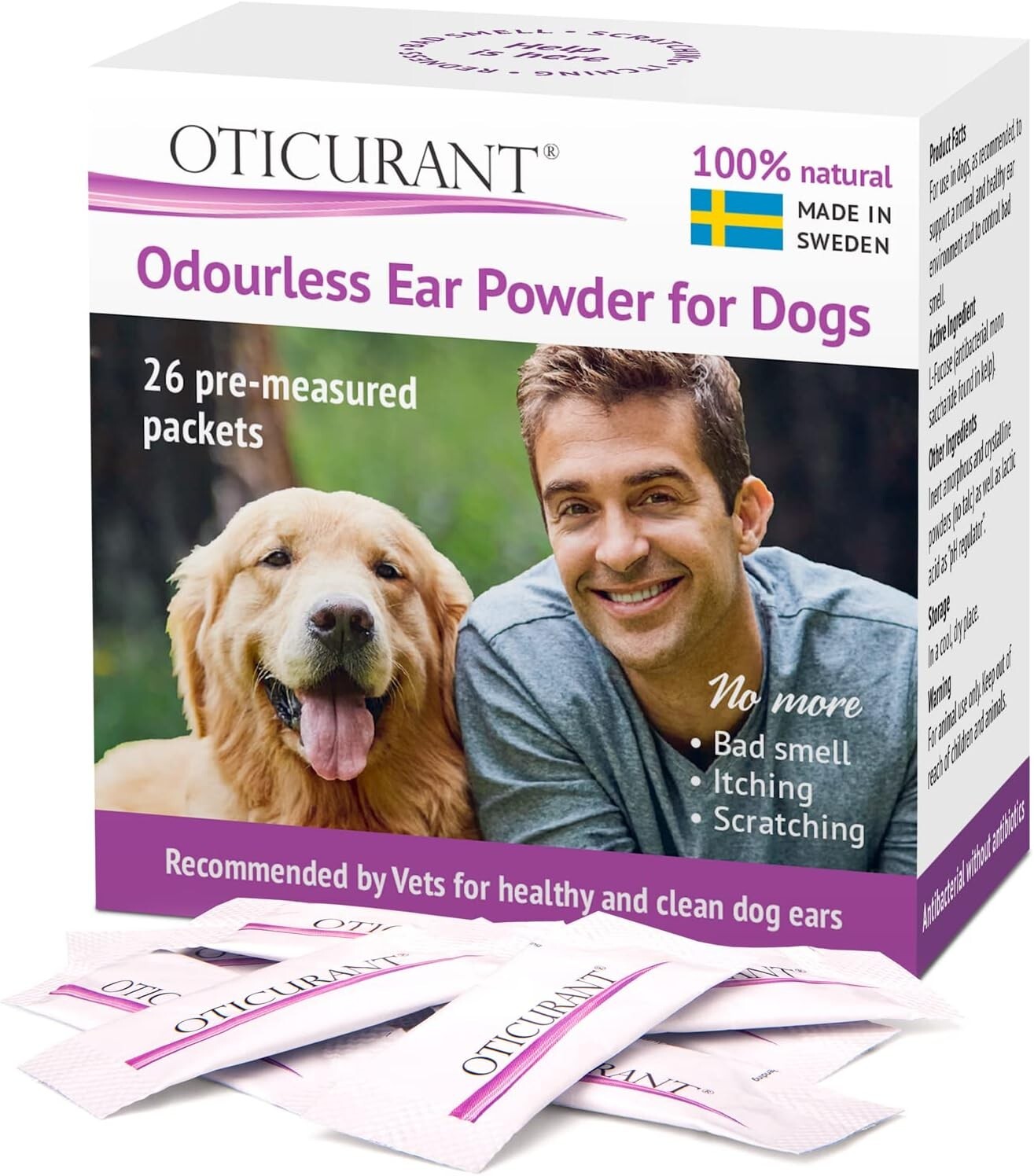 Poudre d'oreille pour chien soin hygiène auriculaire anti grattage et cérumen