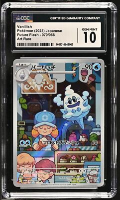 CGC 10 GEM MINT Japanese Pokemon 2023 Vanillish 070/066 Future