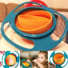 Spill-proof gyro baby bowl