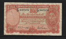 Australia 10 Shillings Banknote - Armitage/MacFarlane