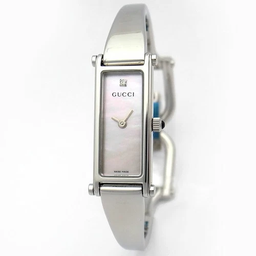 GUCCI YA015554 Pink Band Size 15.5cm Ladies U Watch #31225