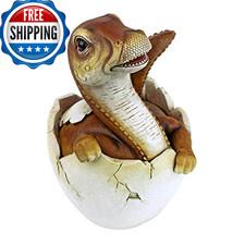 Design Toscano Baby Raptor Dino Egg Statue Qm...