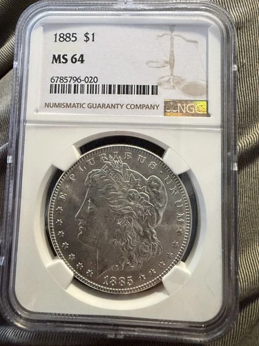 1885 P Morgan Silver Dollar ICG MS64 *