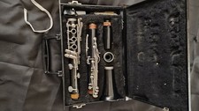 Black Plastic Clarinet High Gloss Polish Finish Full Size with Carrying Case