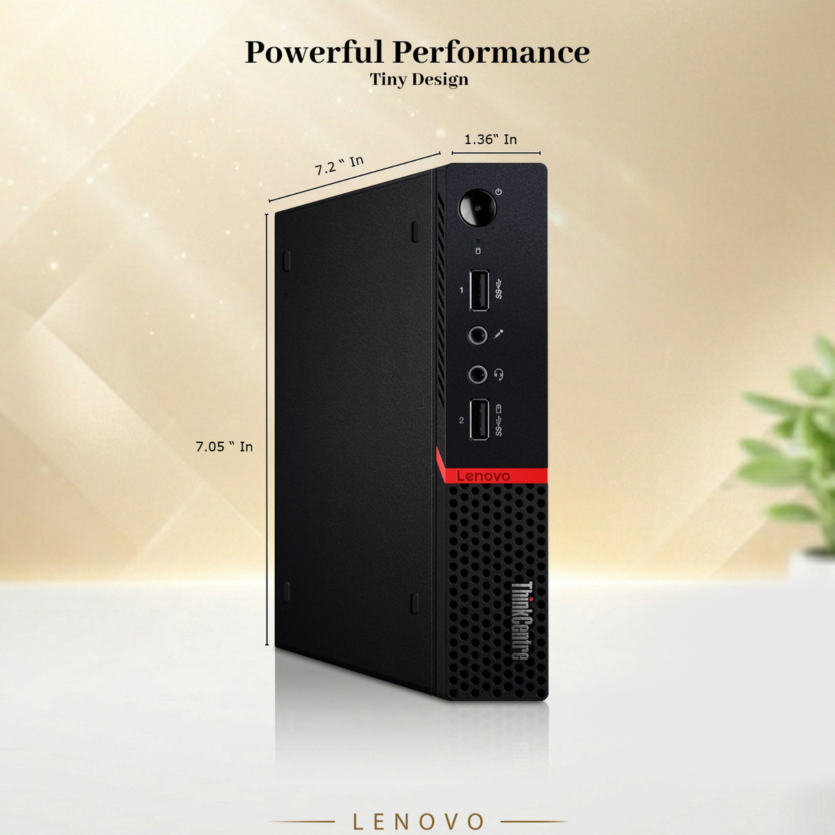 Lenovo M715 Mini PC AMD Ryzen 5 Pro 2400GE 8GB RAM 256GB SSD WiFi
